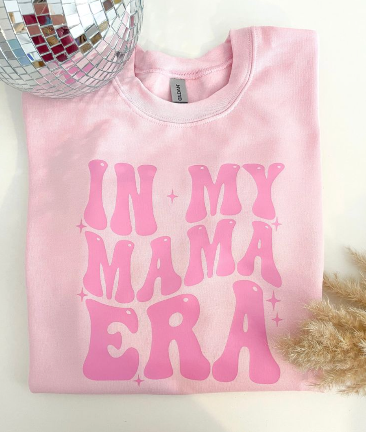 In My Mama Era Light Pink Crewneck