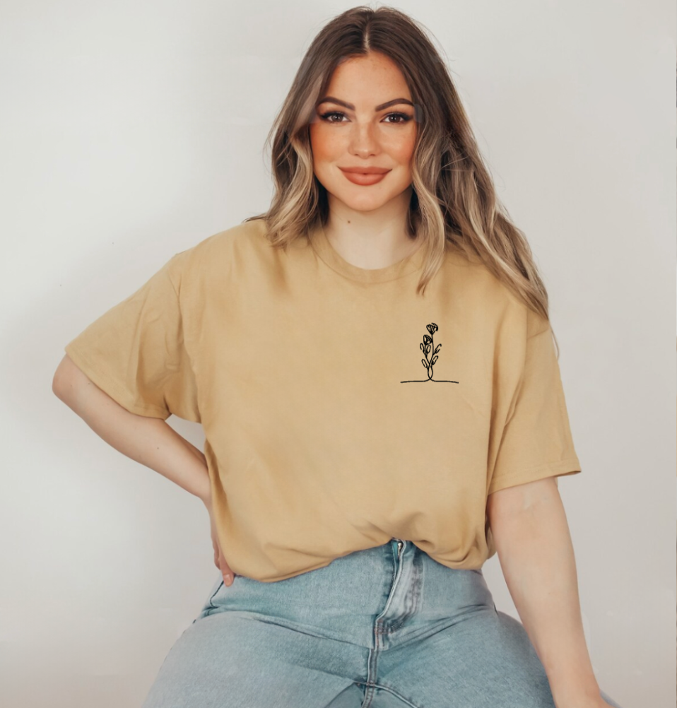 Find Someone Who Grows Flowers In The Darkest Parts of You Golden T-Shirt