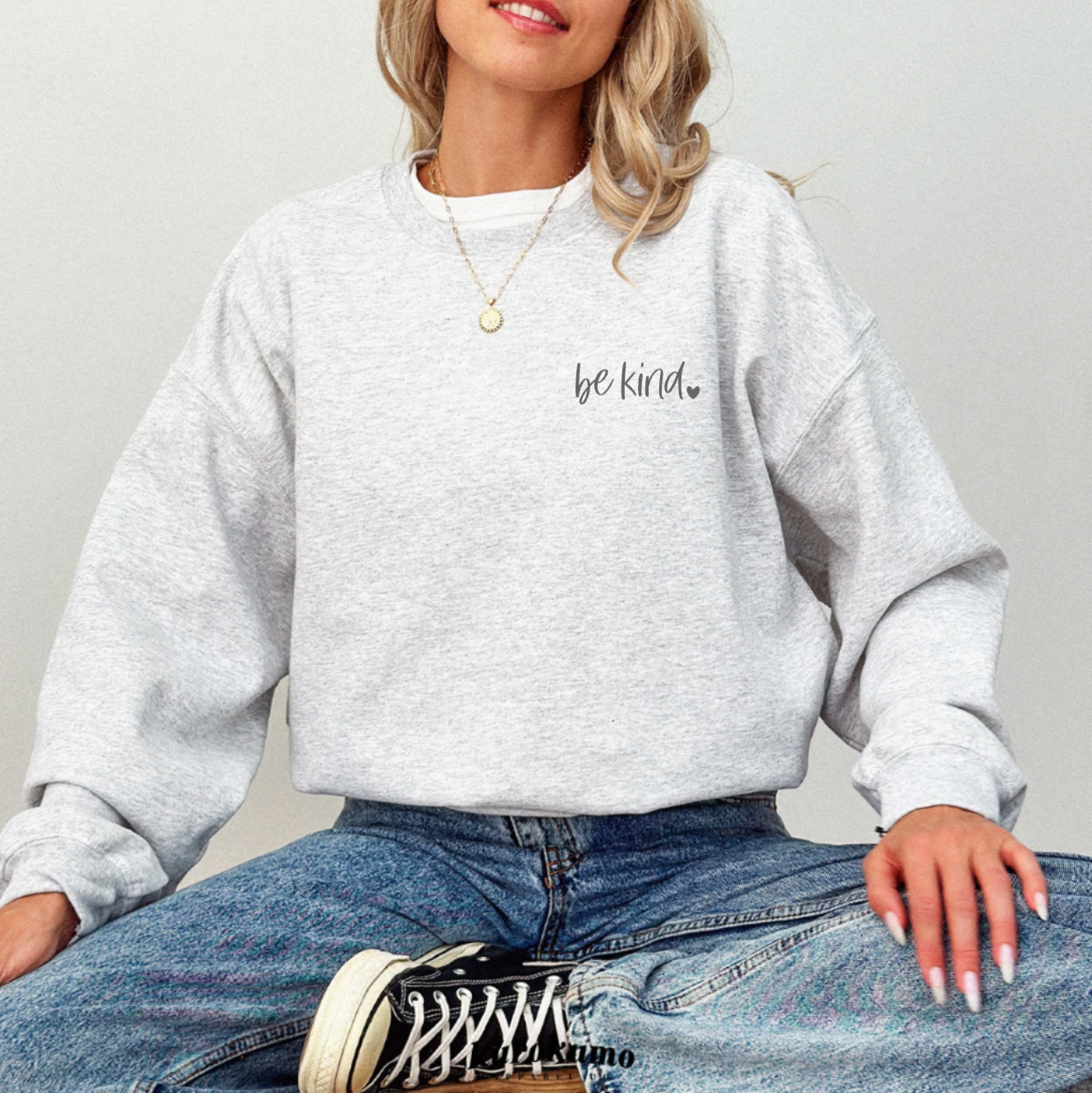 Dear Person Behind Me Be Kind Light Grey Crewneck