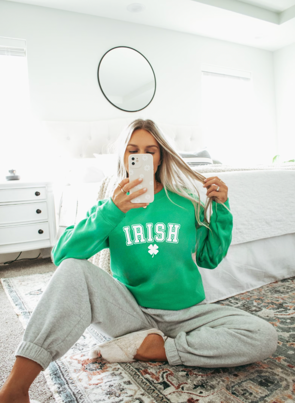 Irish St. Patricks Day Green Oversized Crewneck
