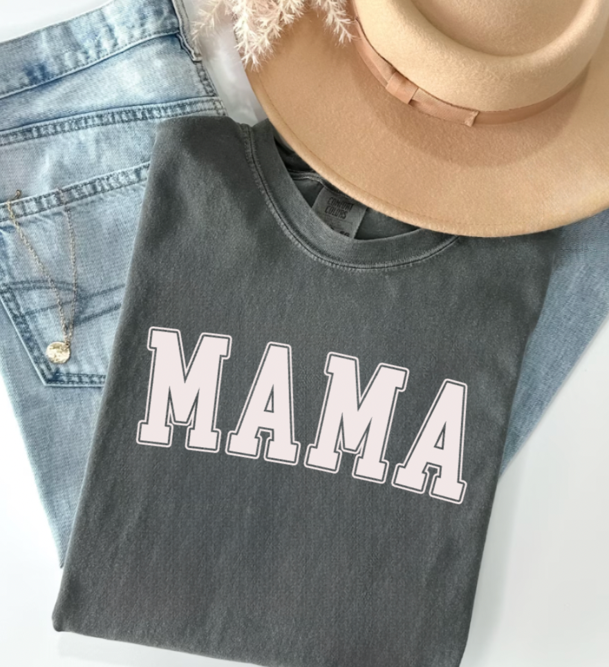MAMA Pepper Grey Retro T-Shirt