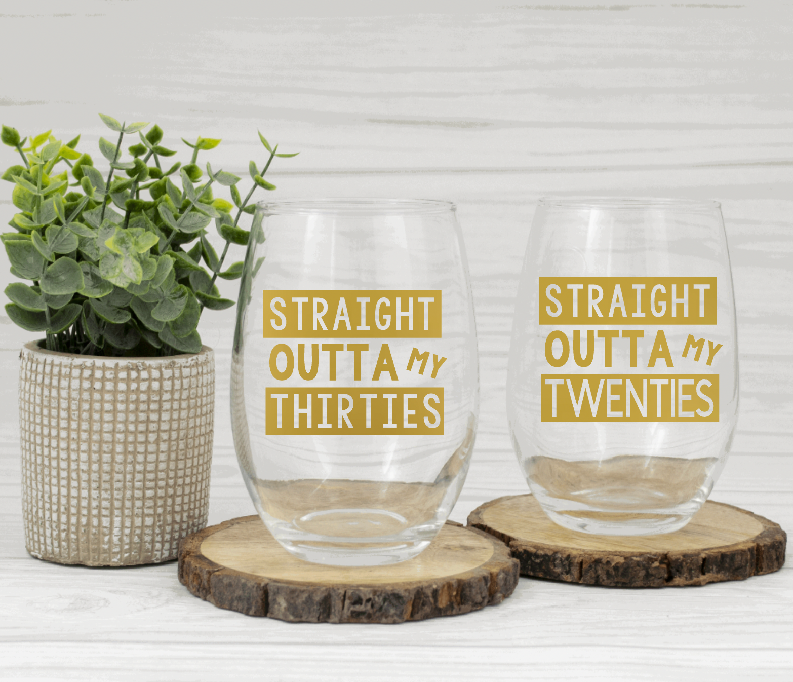 Straight Outta My Birthday Wine Glass