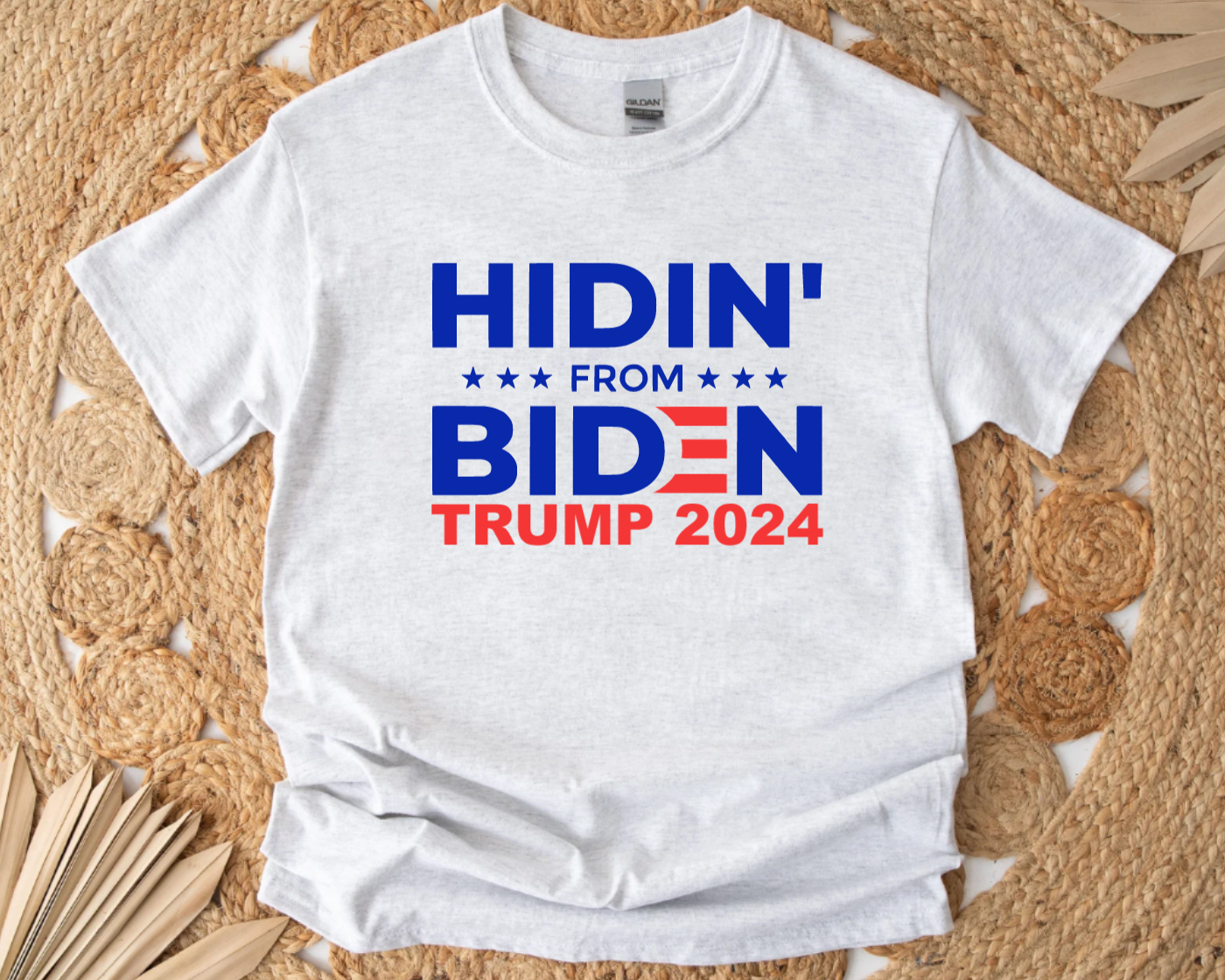 Hidin From Biden Grey Unisex T-Shirt