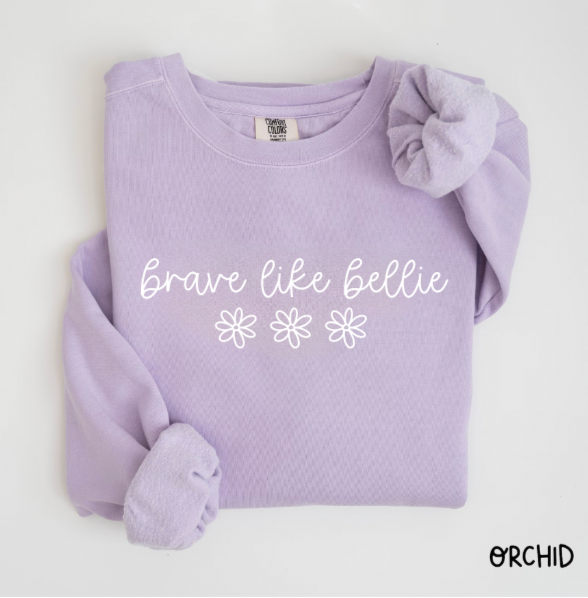 Brave Like Bellie Comfort Colors Crewneck Sweatshirt