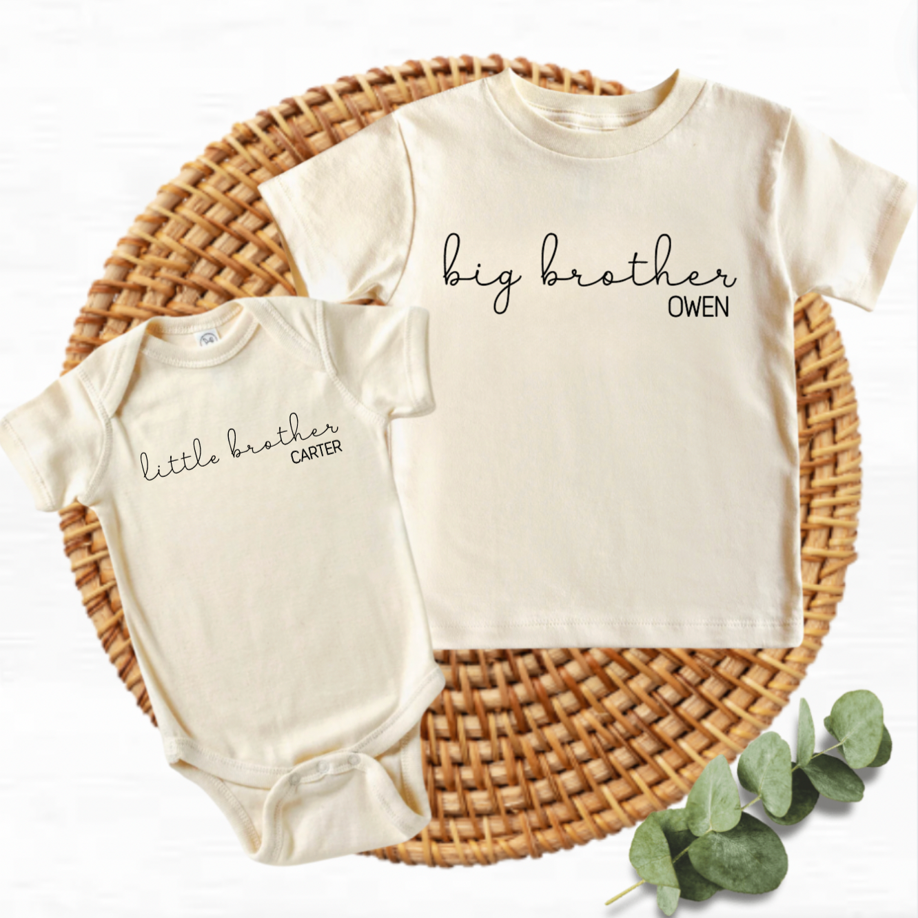 Big Brother Little Brother Personalized Matching Shirts for Brothers