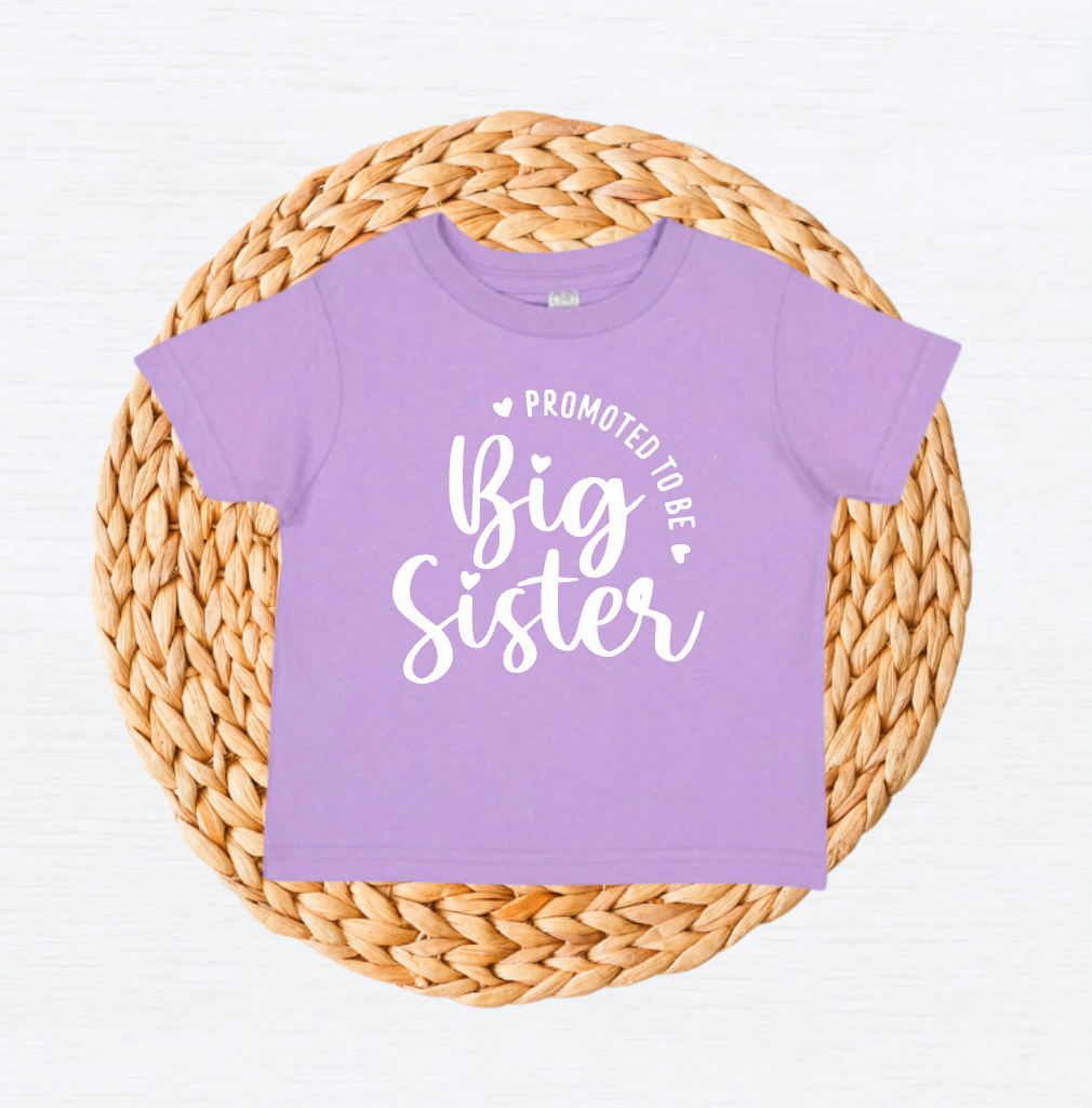Promoted to Big Sister Lavender Shirt for Big Sister
