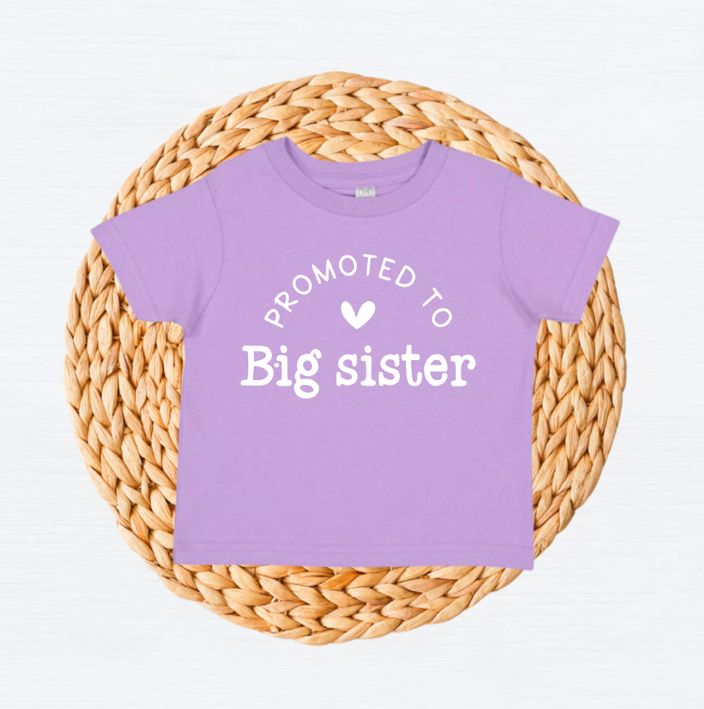 Promoted to Big Sister Lavender Shirt for Big Sister