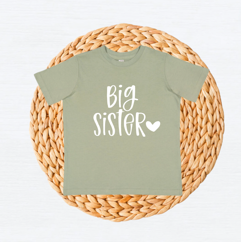 Big Sister Sage Green Shirt for Big Sisters