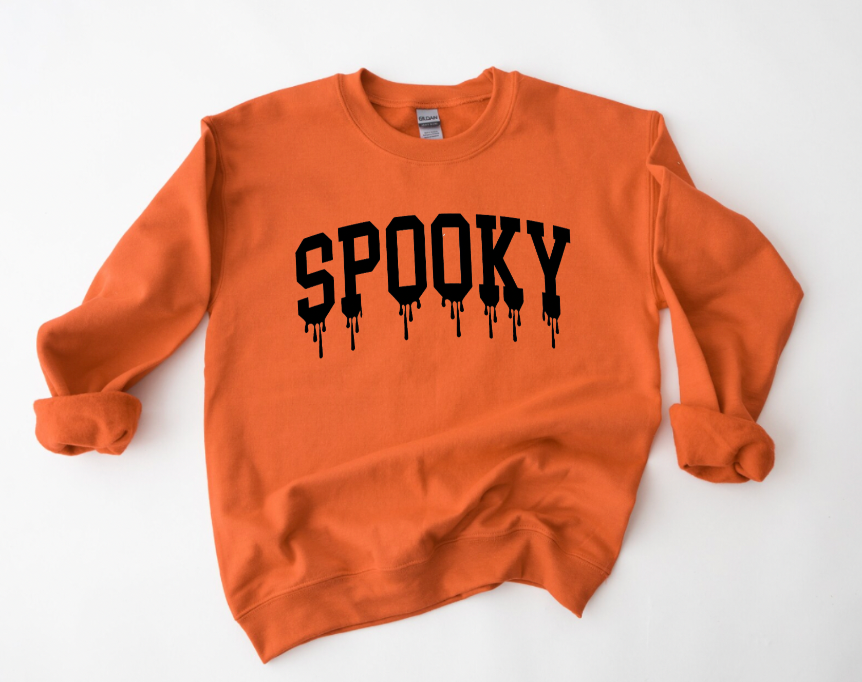 Spooky Halloween Orange Crewneck Sweatshirt