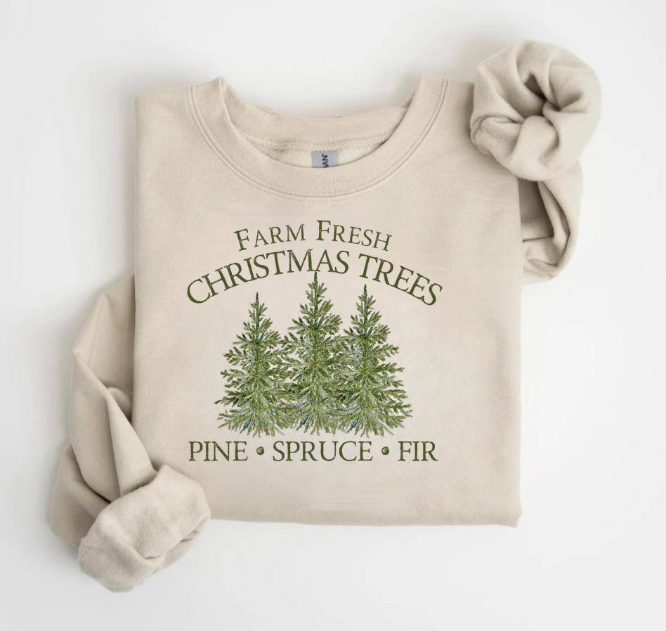 Farm Fresh Christmas Tree Cream Crewneck