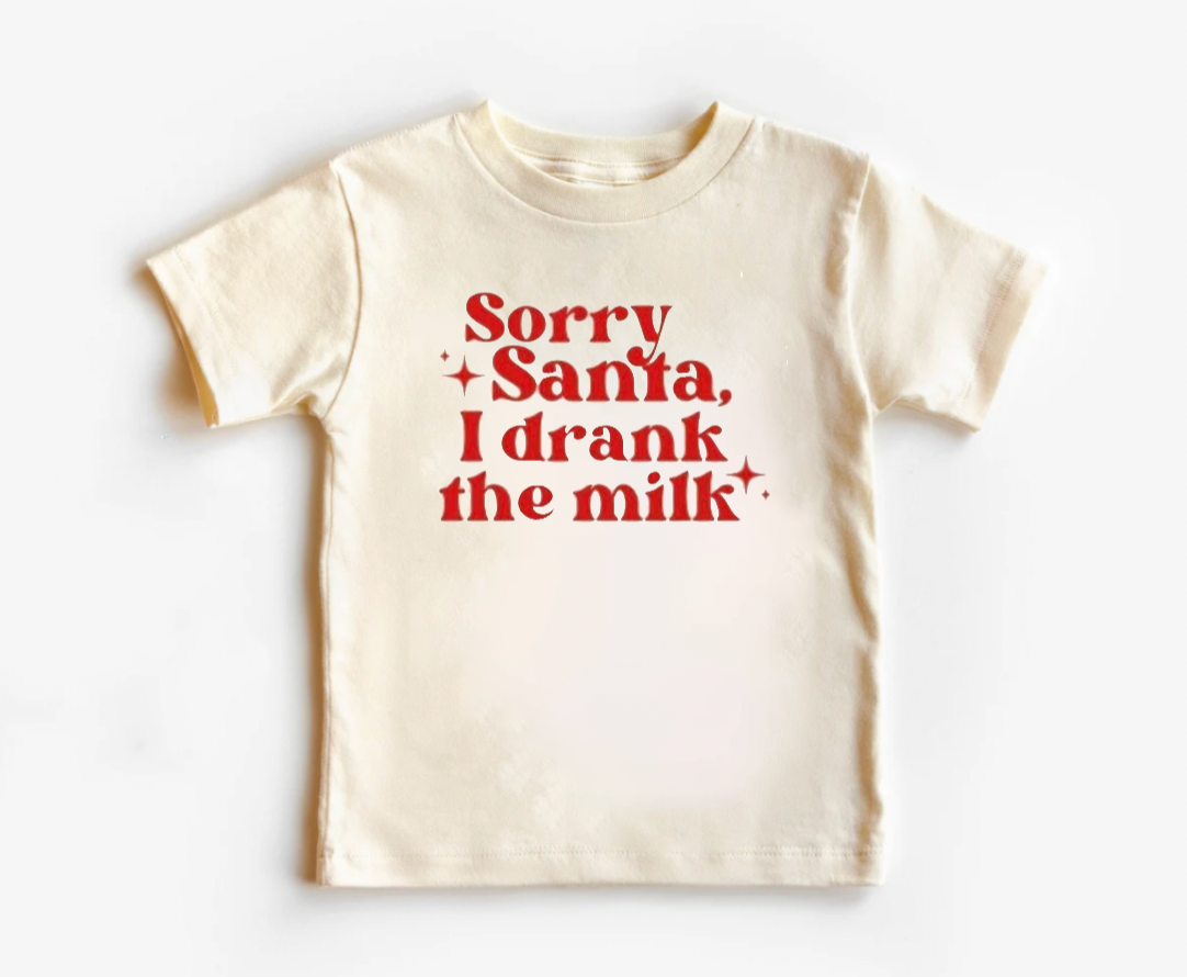 Sorry Santa Christmas Natural Shirt for Kids