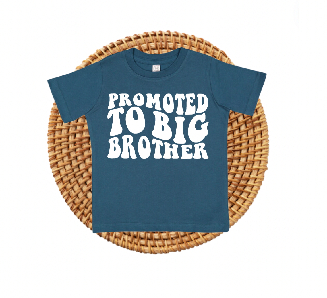 Promoted to Big Brother Blue Shirt for Kids