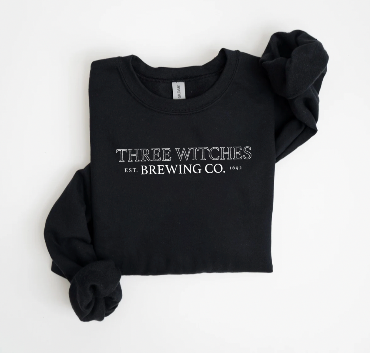 Three Witches Brewing Co Halloween Black Crewneck