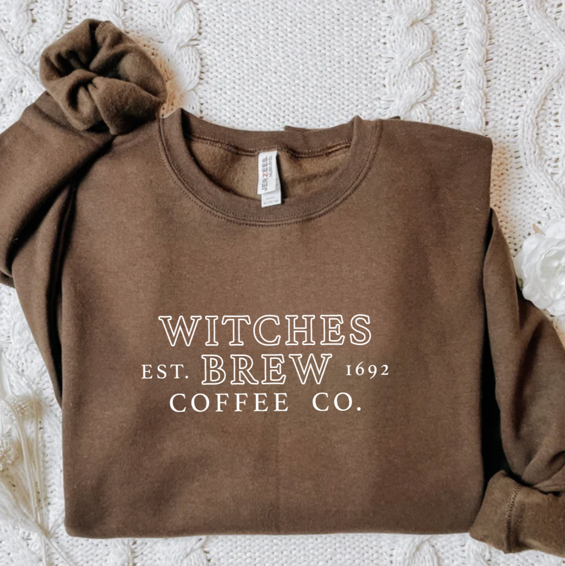 Witches Brew Coffee Co Halloween Brown Crewneck