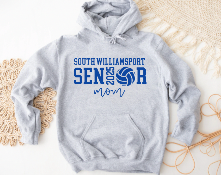 South Williamsport Girls Volleyball Senior Mom Hooded Sweatshirt