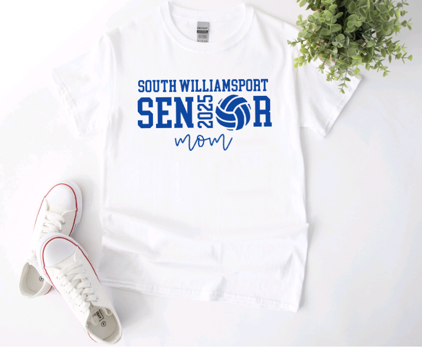 South Williamsport Girls Volleyball Senior Mom Short Sleeve Shirt