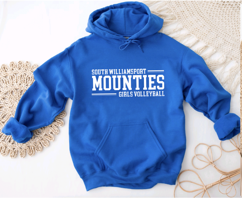 South Williamsport Girls Volleyball Hooded Sweatshirt- Design 1