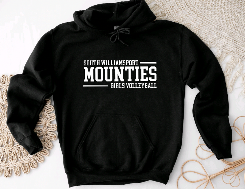 South Williamsport Girls Volleyball Hooded Sweatshirt- Design 1