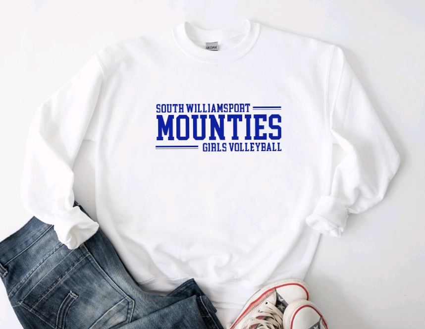South Williamsport Girls Volleyball Crewneck Sweatshirt- Design 1