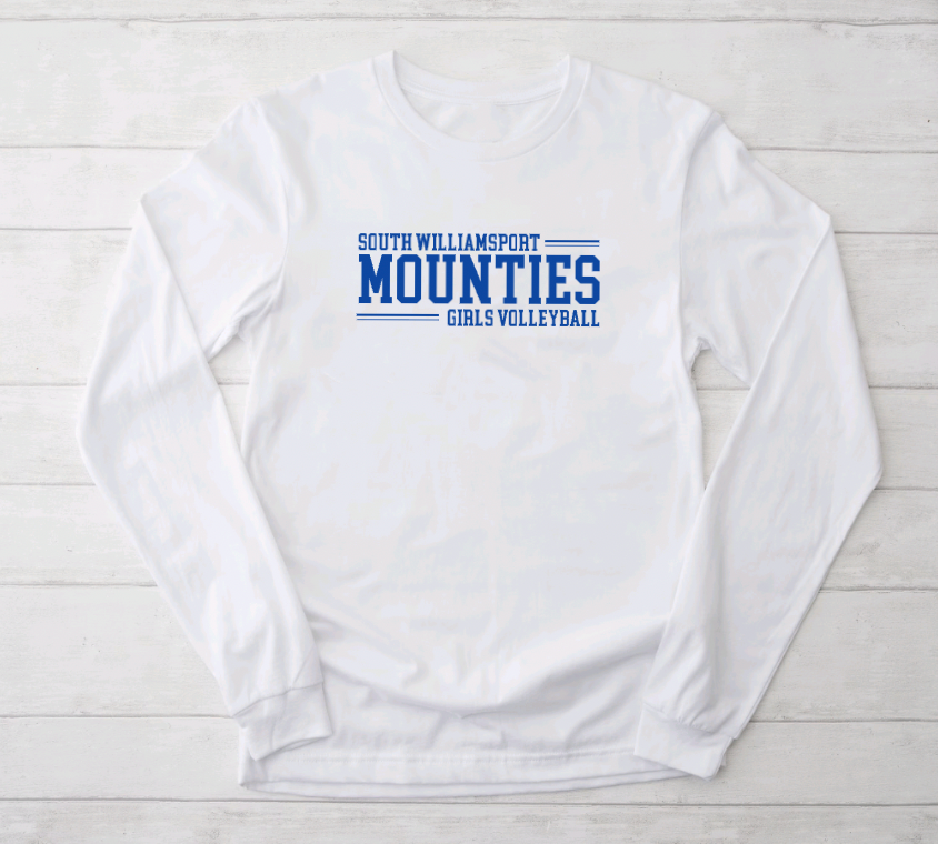 South Williamsport Girls Volleyball Long Sleeve Shirt- Design 1