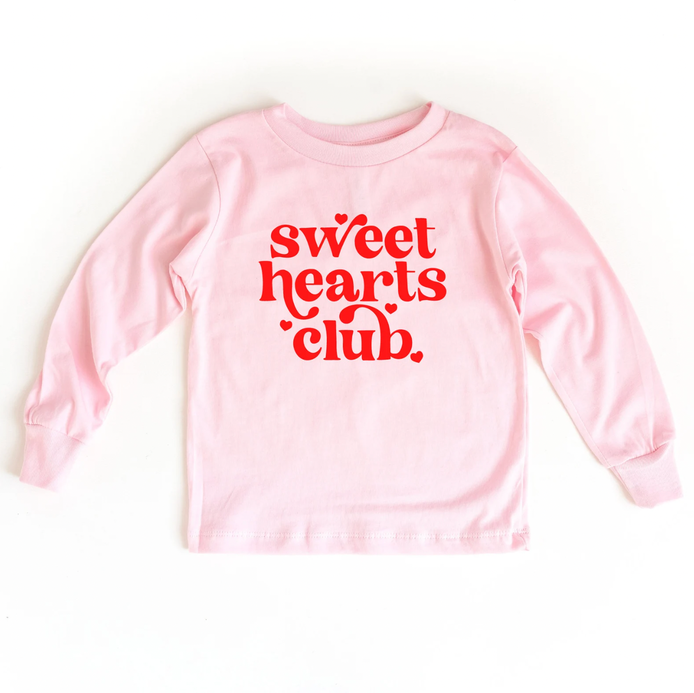 Sweethearts Club Pink Valentines Day Long Sleeve Shirt for Kids