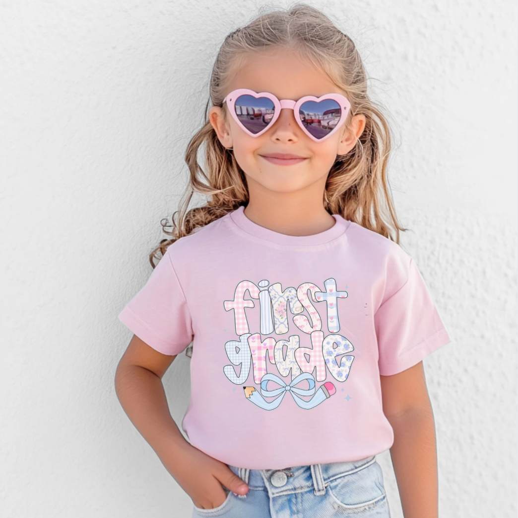 Back To School Light Pink Shirt for Girls