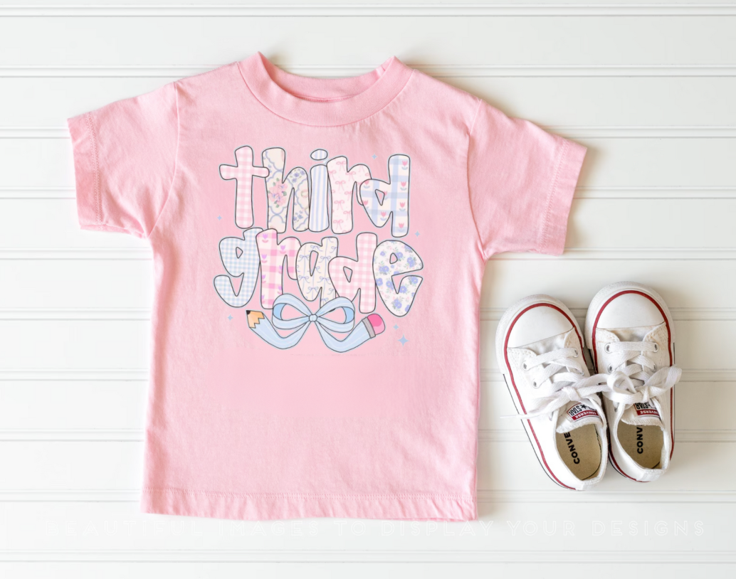 Back To School Light Pink Shirt for Girls
