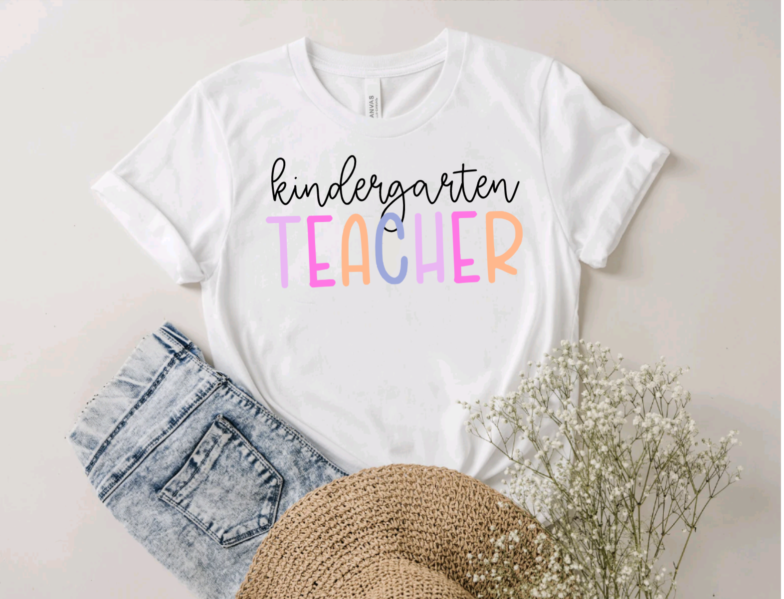 Personalized White Teacher Tee