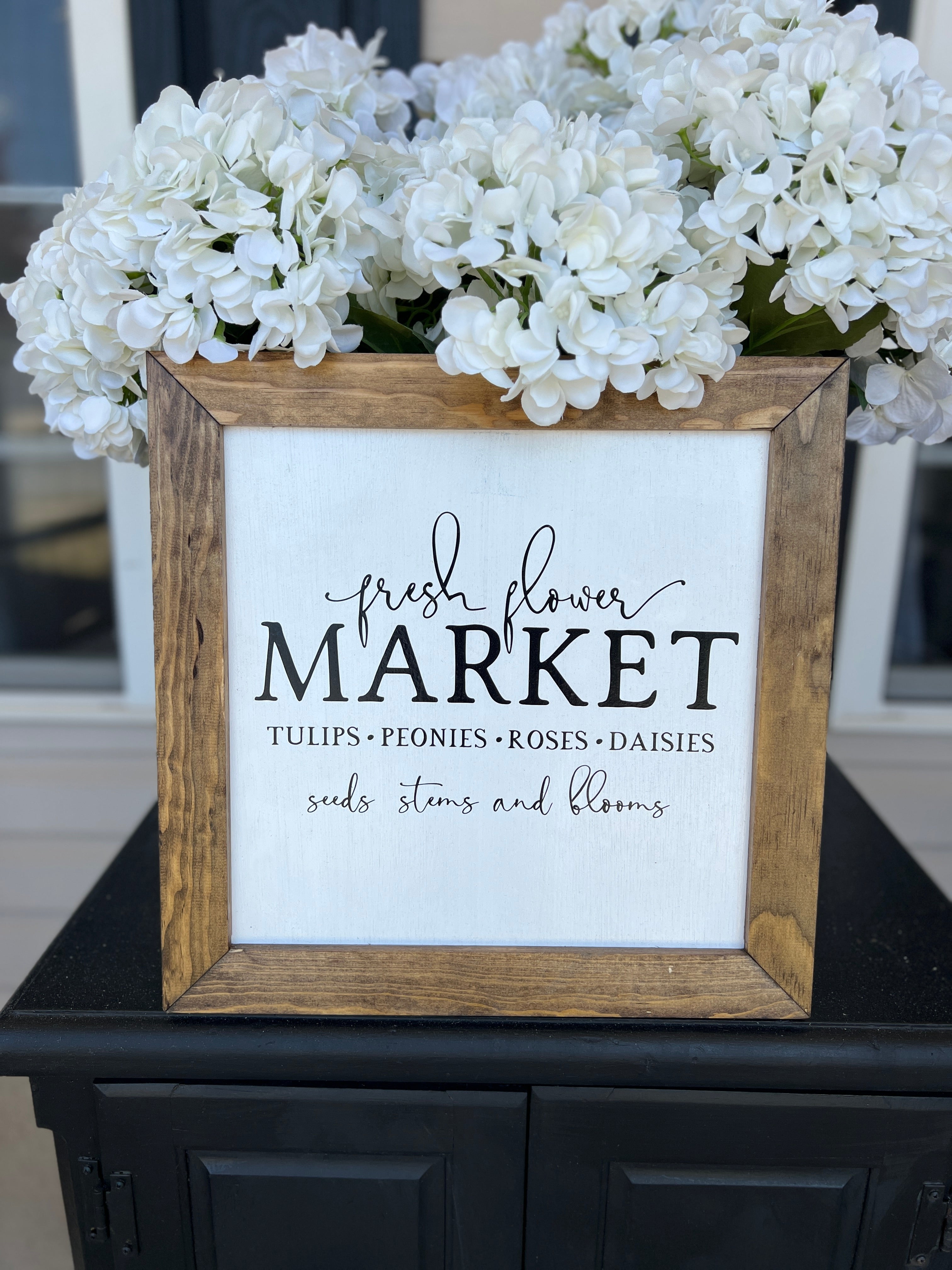 Fresh Flower Market Spring Wooden Sign Decor