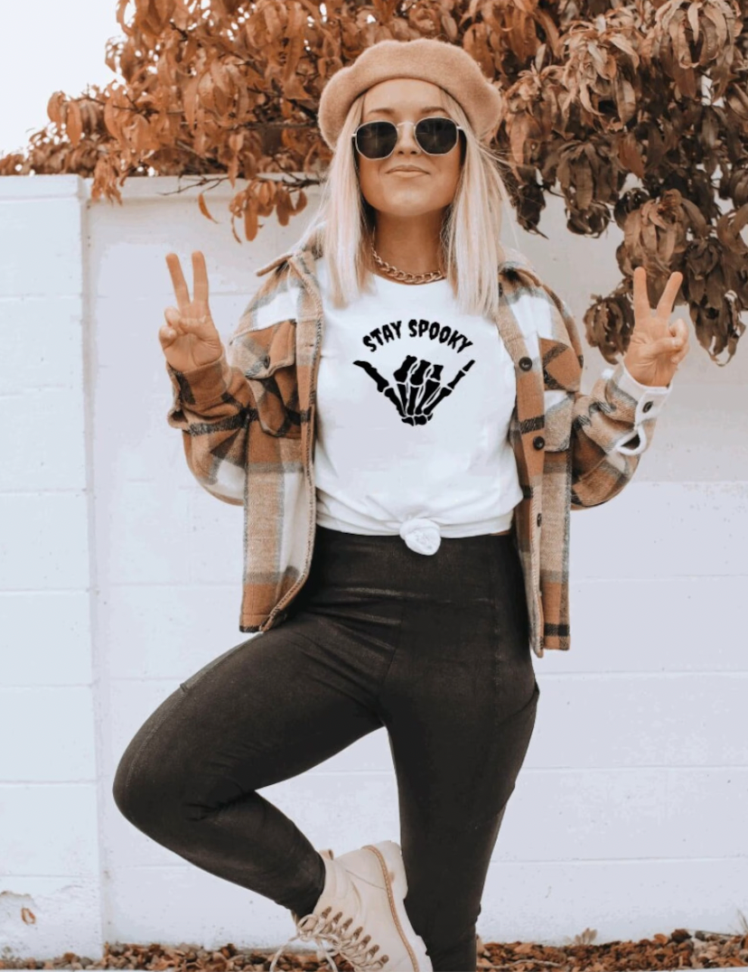 Stay Spooky Halloween White Shirt