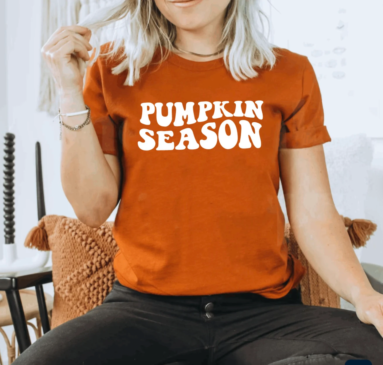 Pumpkin Season Burnt Orange Fall Shirt