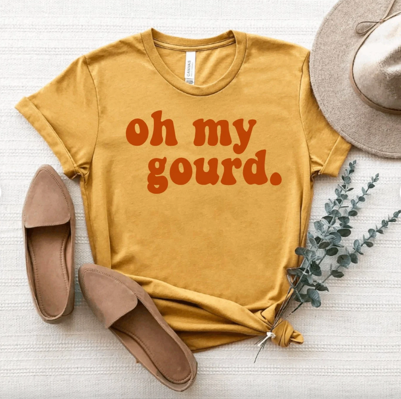 Oh My Gourd Mustard Fall Shirt