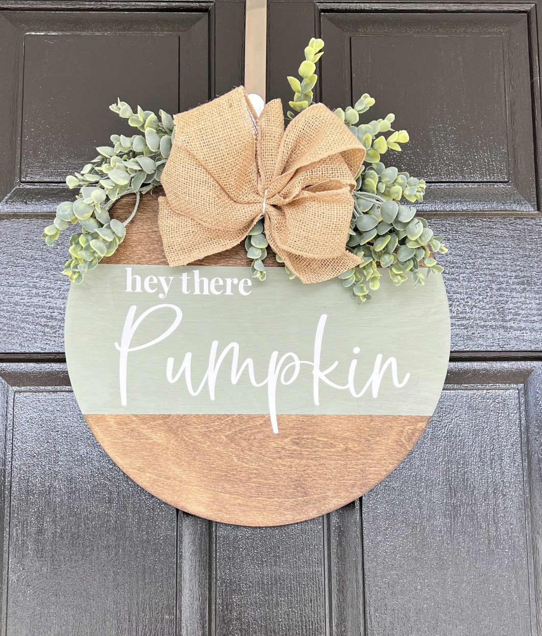 Hey There Pumpkin Pumpkins Fall Round Decor Sign