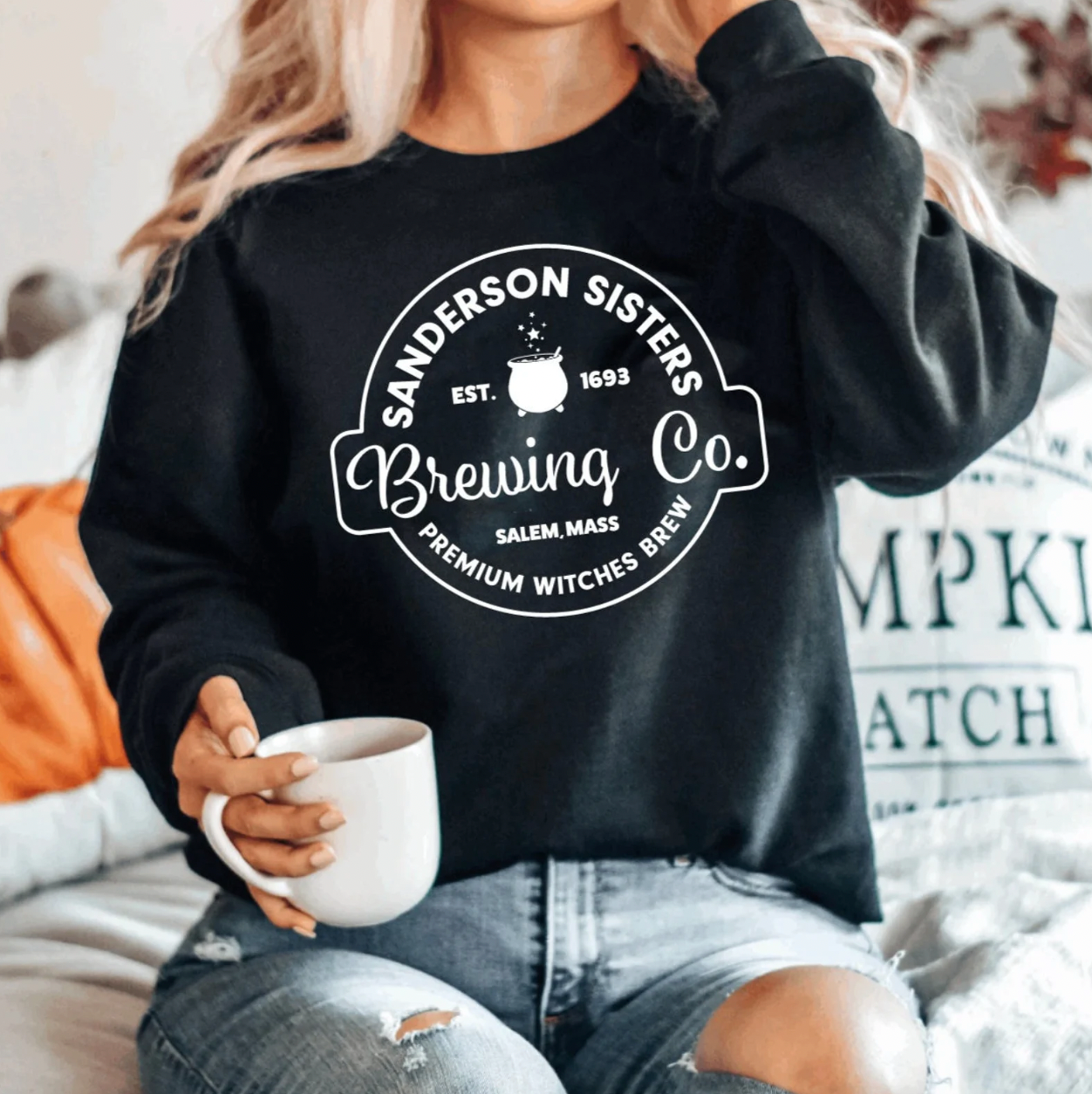 Sanderson Sisters Brewing Company Black Crewneck