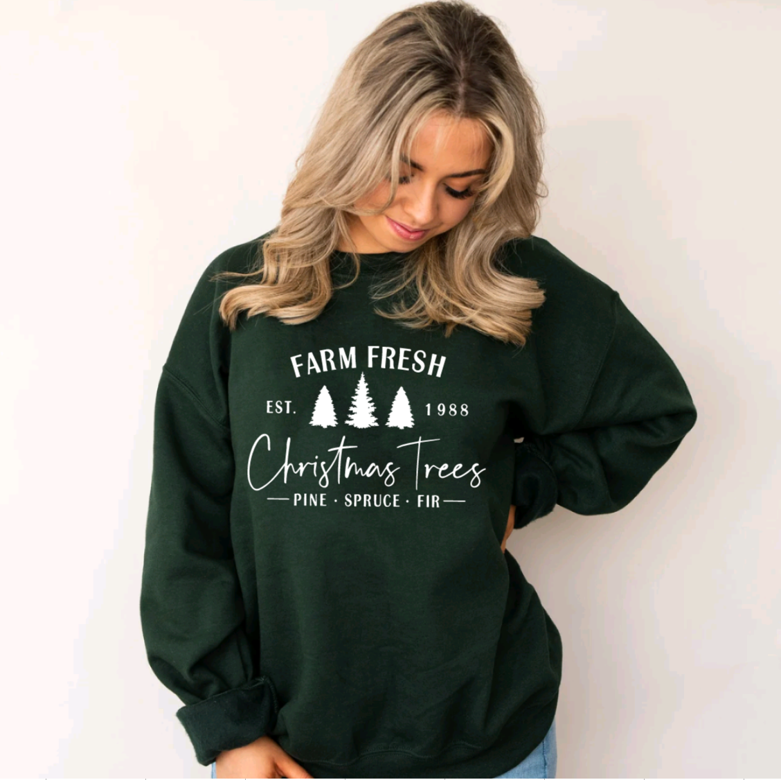 Farm Fresh Christmas Tree Shirt or Crewneck