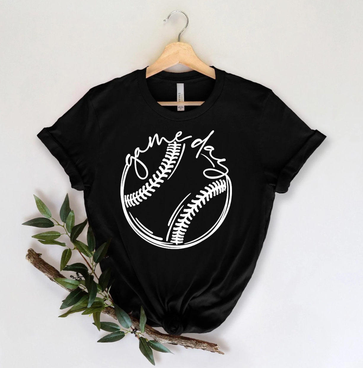 Game Day Black Baseball Tee