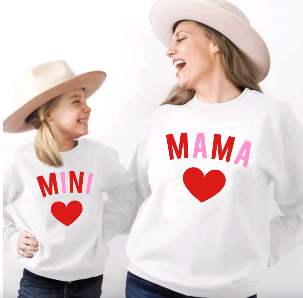 Valentine’s Day Mama and Mini Matching Crewnecks