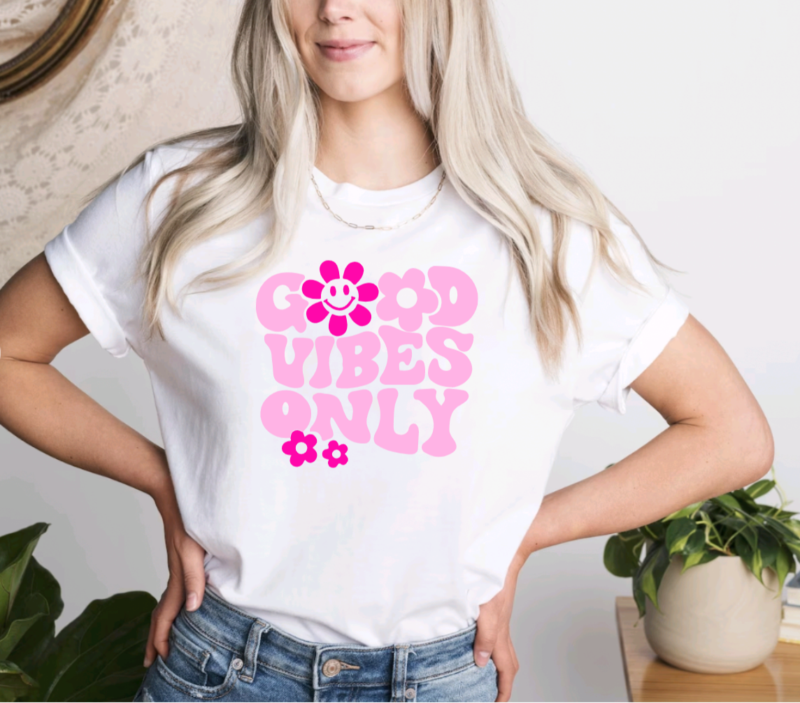 Good Vibes Only White Tee