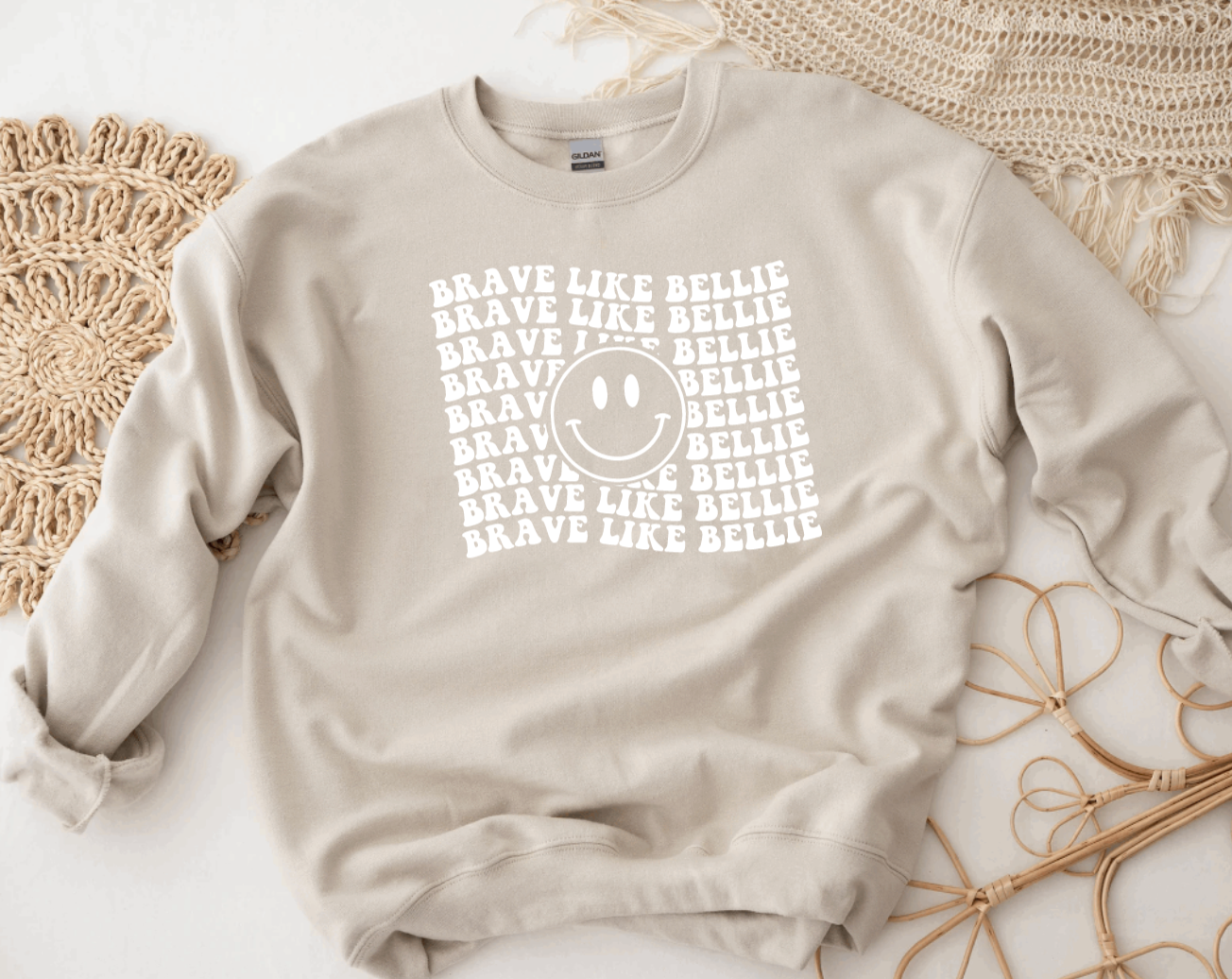 Brave Like Bellie Retro Tan Crewneck