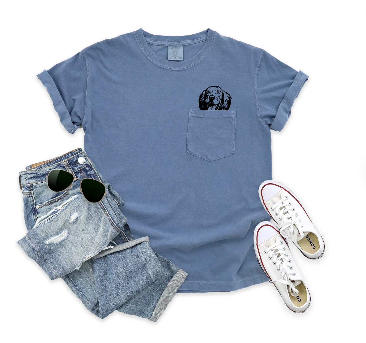 Golden Retriever Pocket Tee