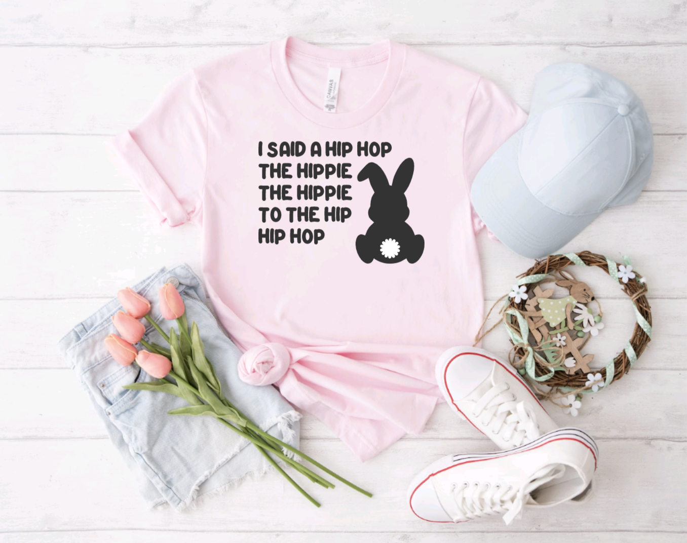 Hip Hop Easter Light Pink Easter Tee