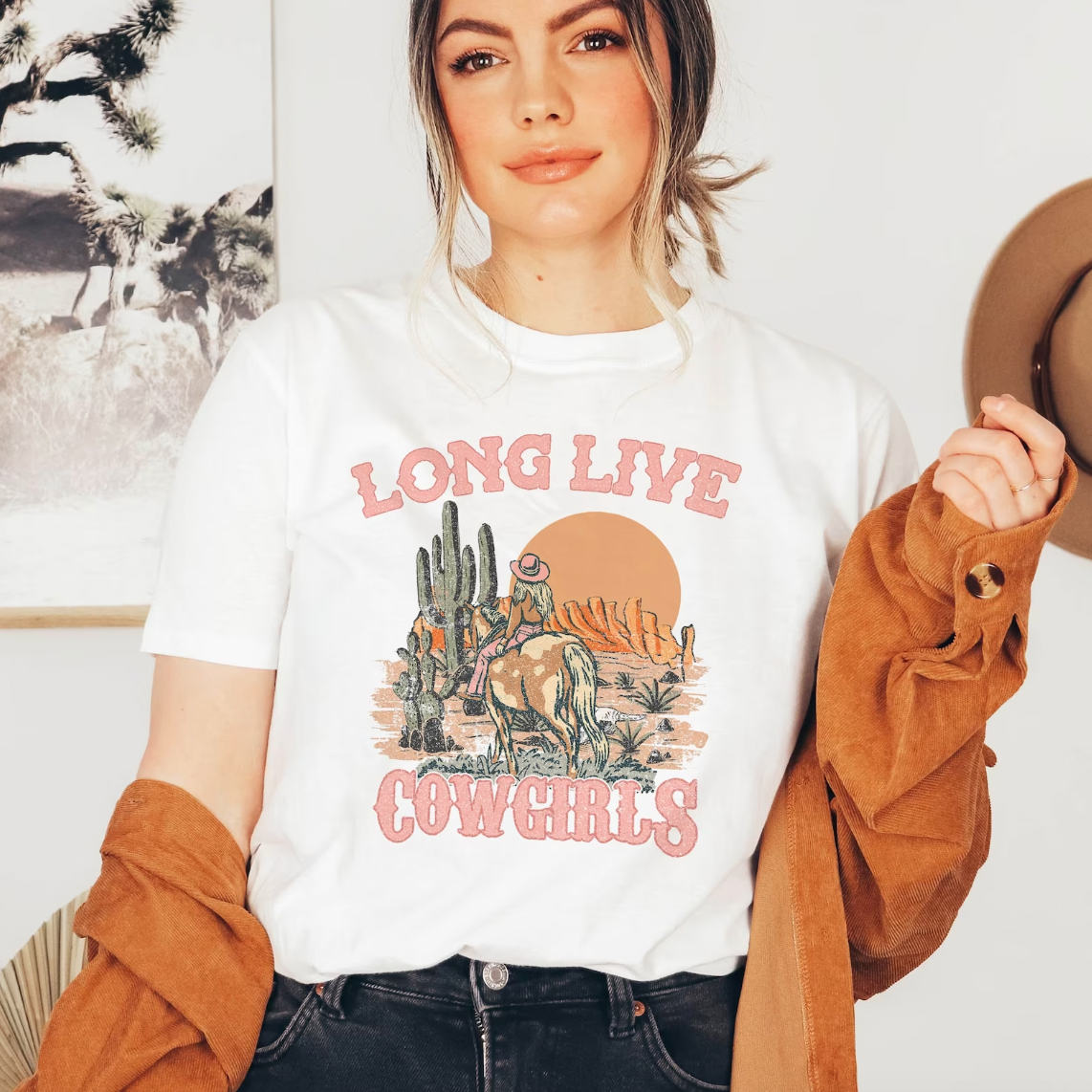 Long Live Cowgirls County White Tee