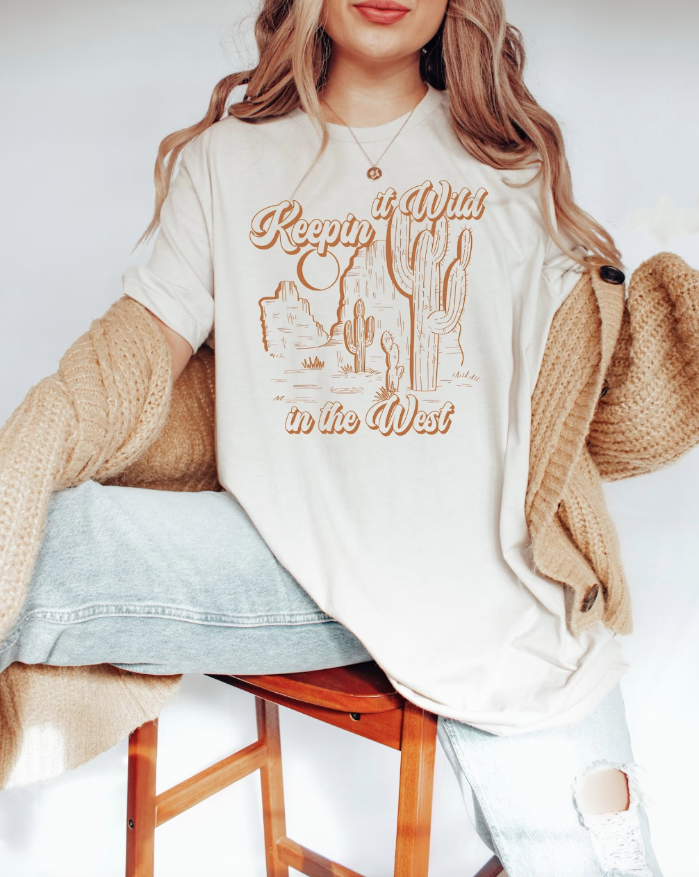 Keepin It Wild Like The West Country White Tee