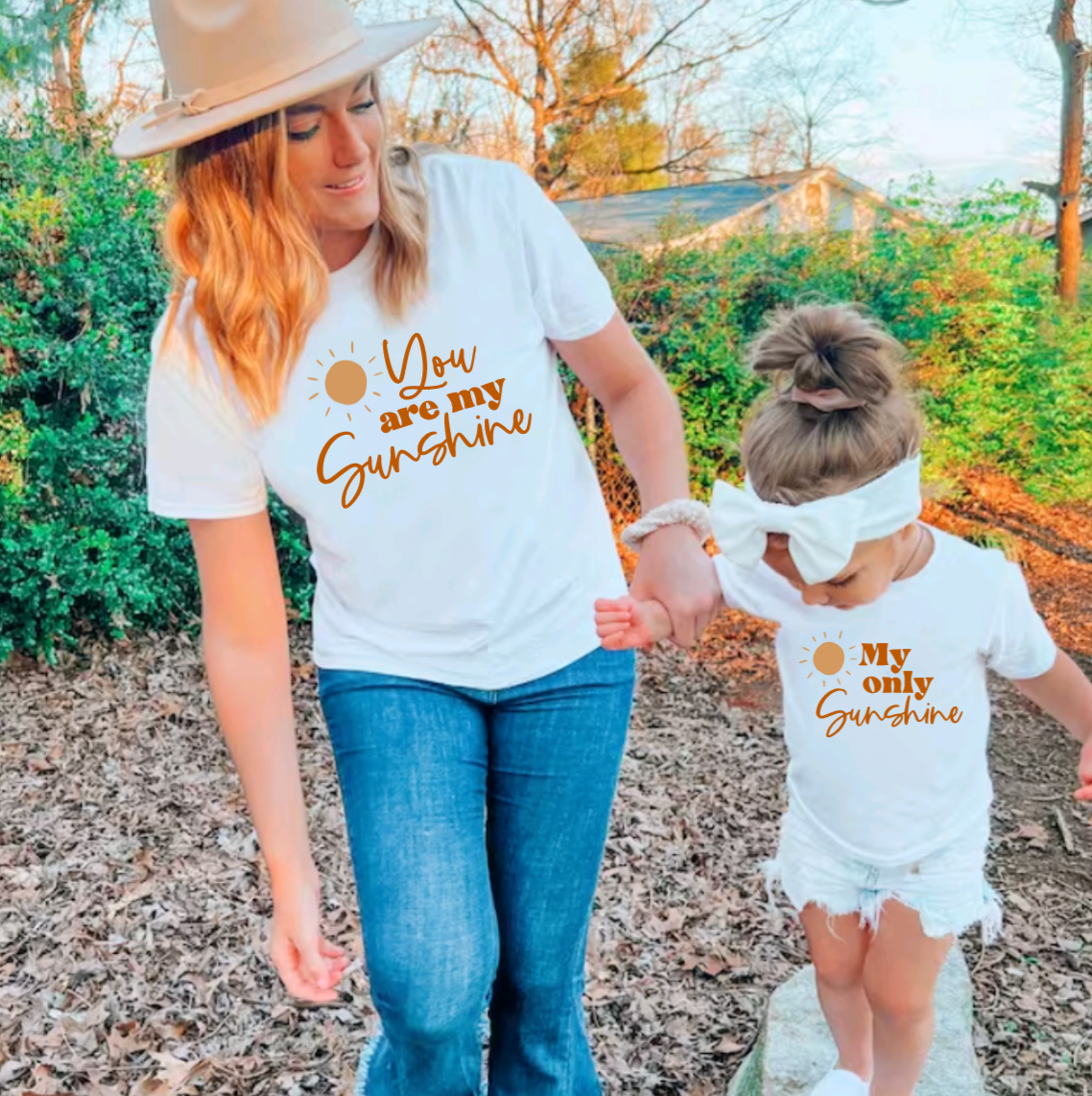 You Are My Sunshine My Only Sunshine Matching Tees