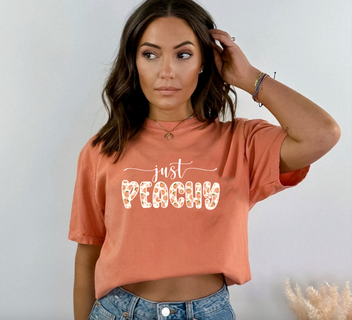 Just Peachy Peach Tee