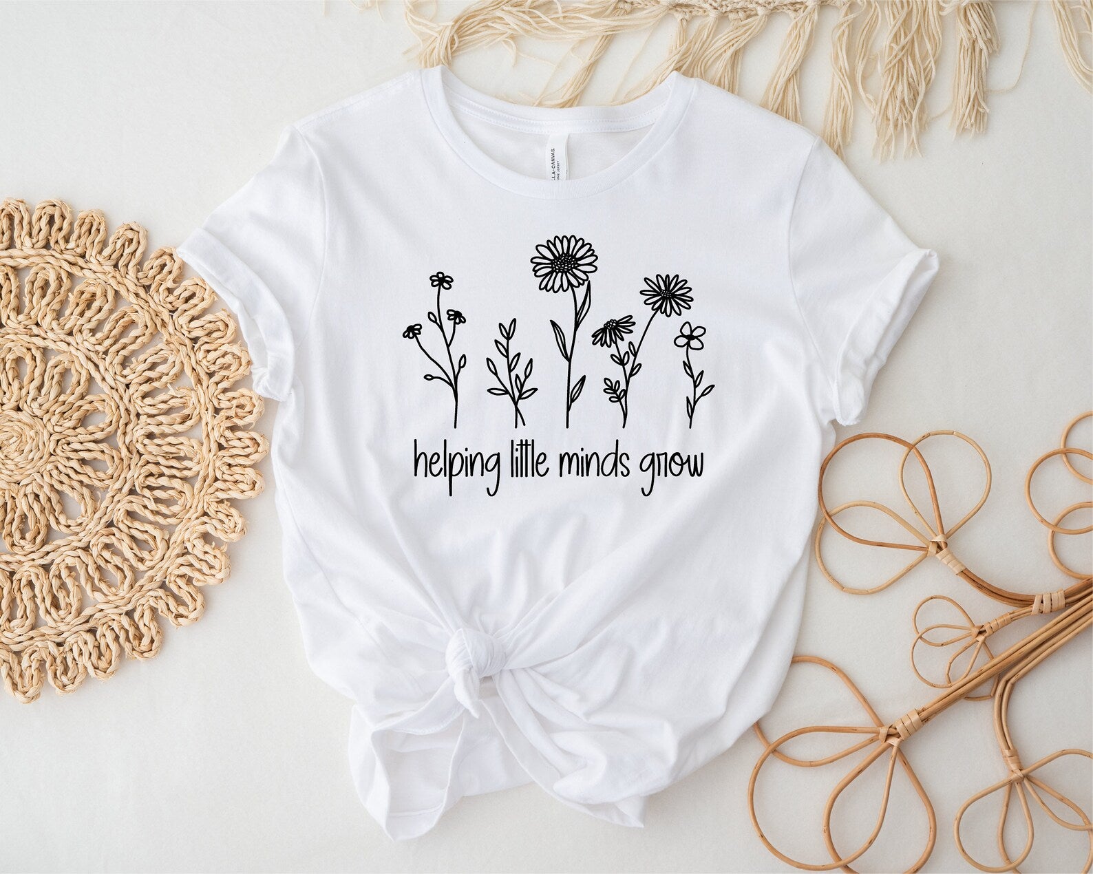 Helping Little Minds Grow White Tee
