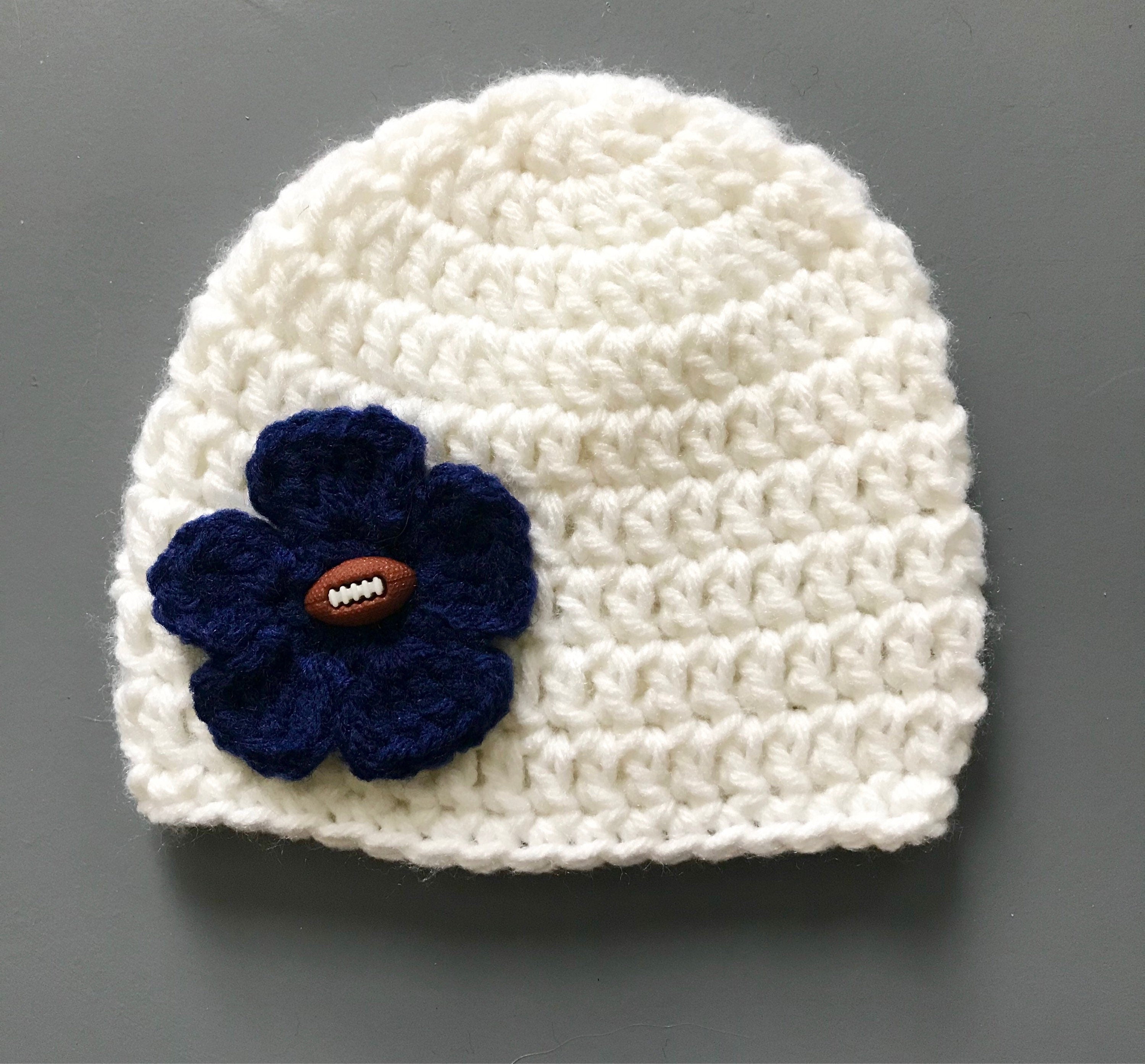 Handmade Paw Print Football Beanies