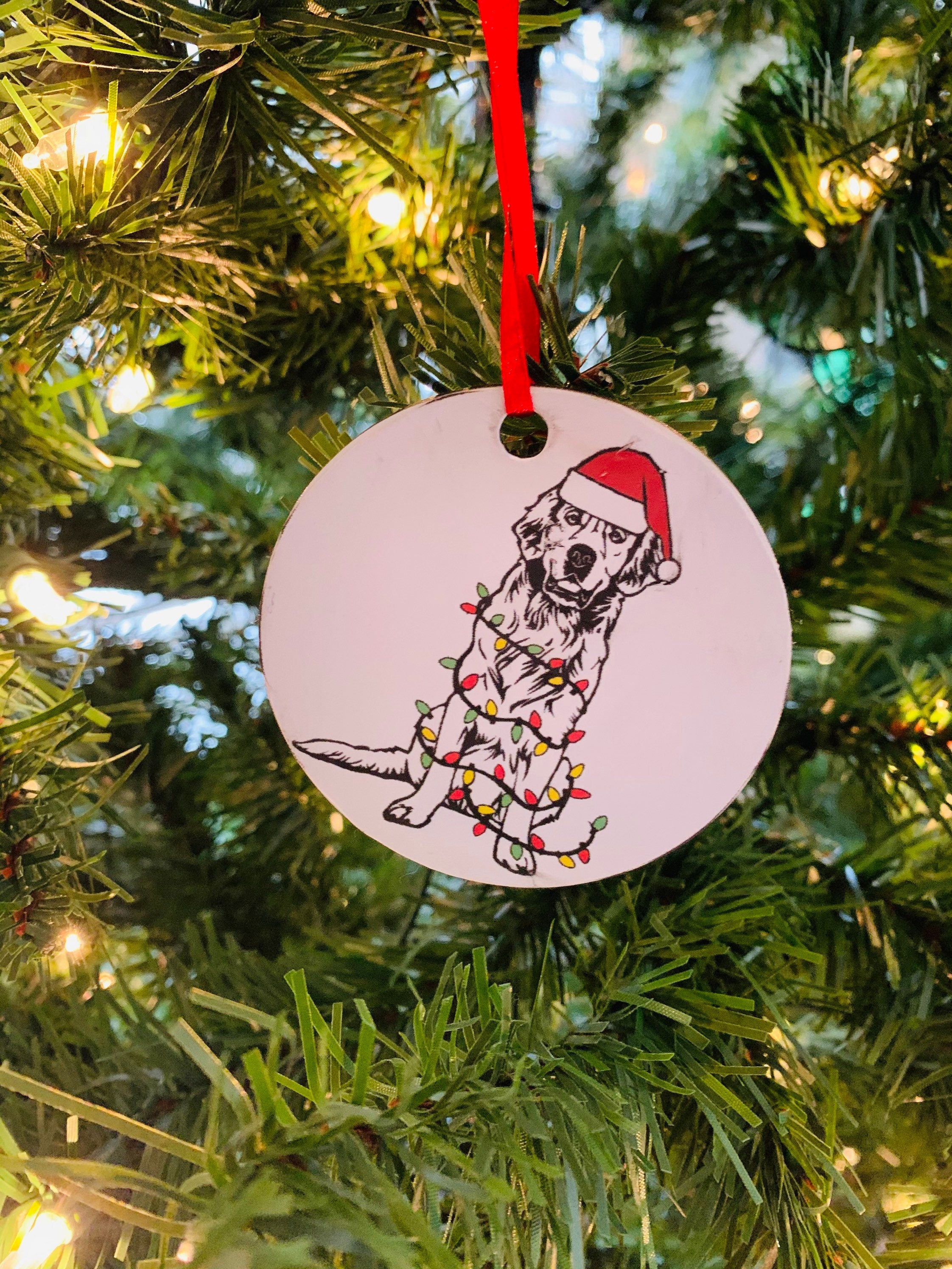 Golden Retriever Christmas Ornament