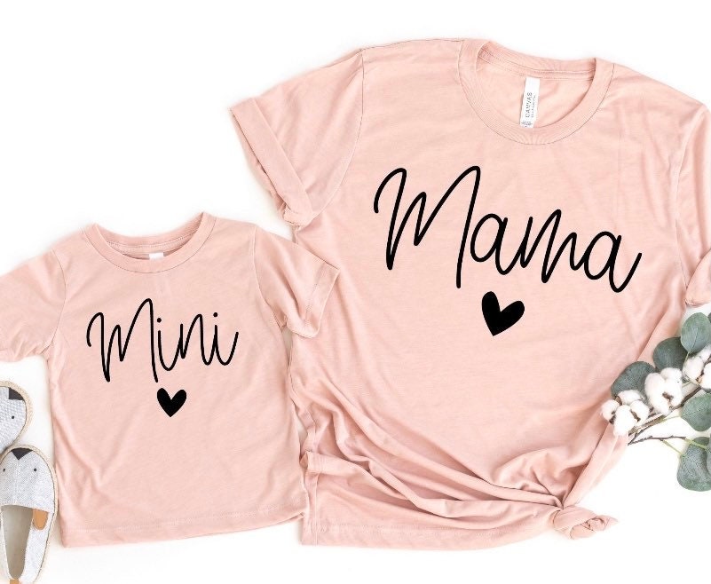 Mama and Mini Matching Peachy Pink Tee