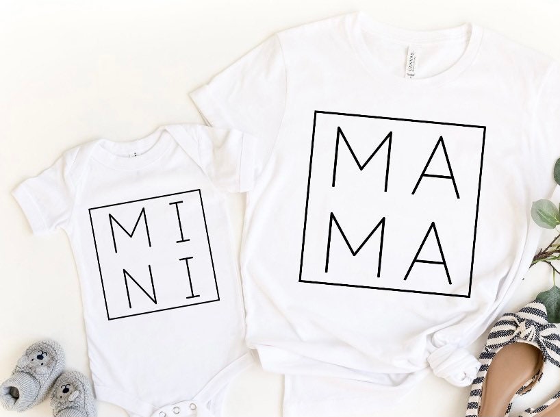 Mama and Mini Matching White Tees